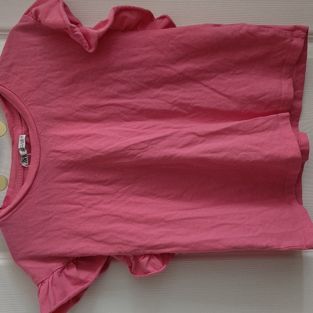 Zara Ruffle Sleeves Top - Picture 2 of 5